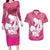Pink Polynesia Father's Day Couples Matching Long Sleeve Bodycon Dress and Hawaiian Shirt Dad You Are My Hero