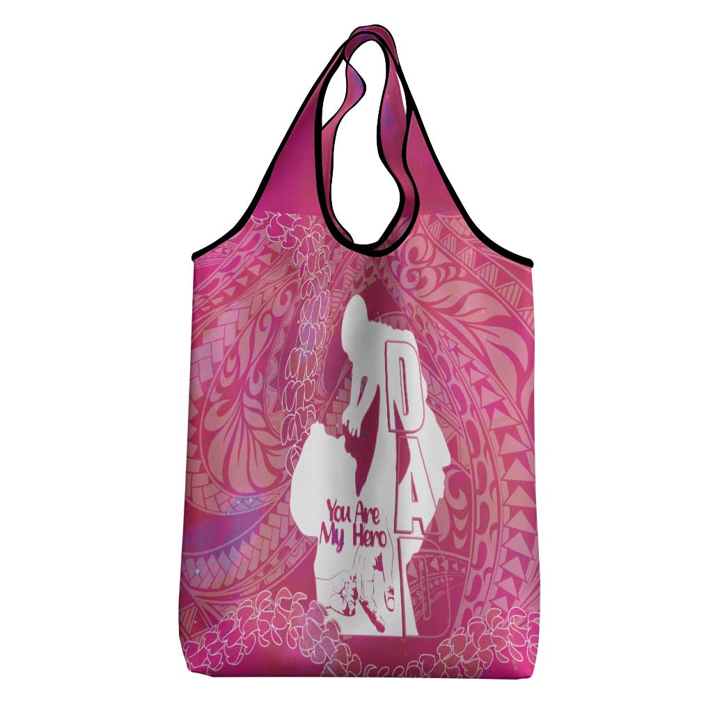 Pink Polynesia Father's Day Grocery Bag Dad You Are My Hero LT14 - Polynesian Pride