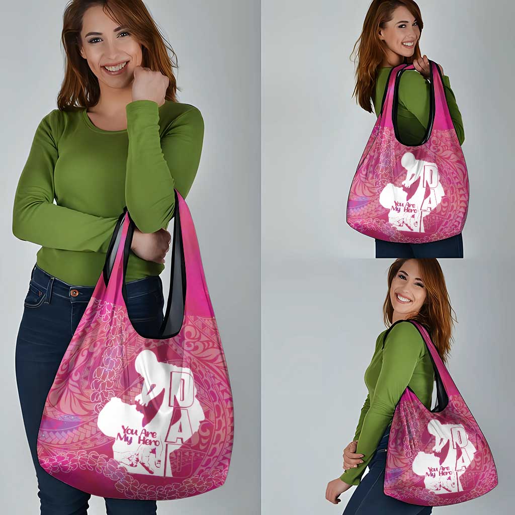 Pink Polynesia Father's Day Grocery Bag Dad You Are My Hero LT14 - Polynesian Pride