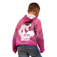 Pink Polynesia Father's Day Kid Hoodie Dad You Are My Hero