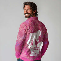 Pink Polynesia Father's Day Long Sleeve Polo Shirt Dad You Are My Hero