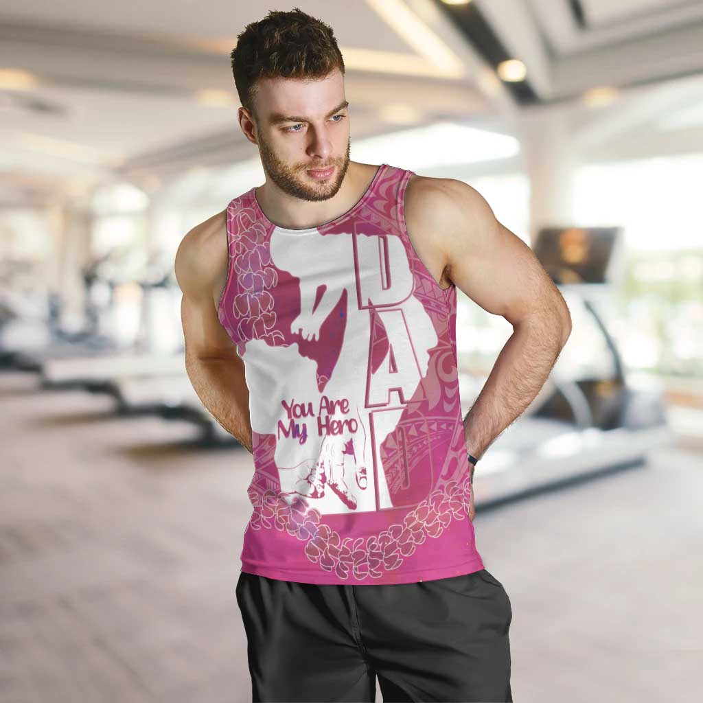 Pink Polynesia Father's Day Men Tank Top Dad You Are My Hero LT14 Pink - Polynesian Pride