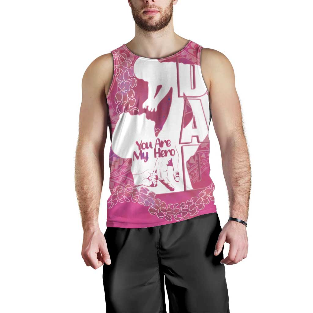 Pink Polynesia Father's Day Men Tank Top Dad You Are My Hero LT14 - Polynesian Pride