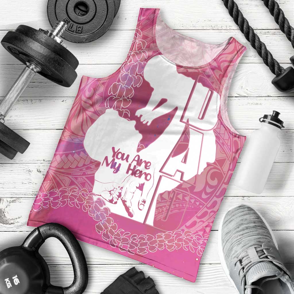 Pink Polynesia Father's Day Men Tank Top Dad You Are My Hero LT14 - Polynesian Pride