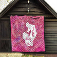 Pink Polynesia Father's Day Quilt Dad You Are My Hero