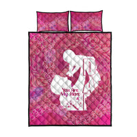 Pink Polynesia Father's Day Quilt Bed Set Dad You Are My Hero