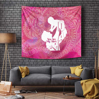 Pink Polynesia Father's Day Tapestry Dad You Are My Hero