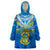 Tuvalu Independence Day Wearable Blanket Hoodie Tuvaluan Proud 45th Anniversary Polynesian Pattern LT14 One Size Blue - Polynesian Pride