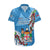 Fiji Day Hawaiian Shirt Fijian Tagimaucia Flower Polynesian Mix Tapa Pattern LT14 Blue - Polynesian Pride