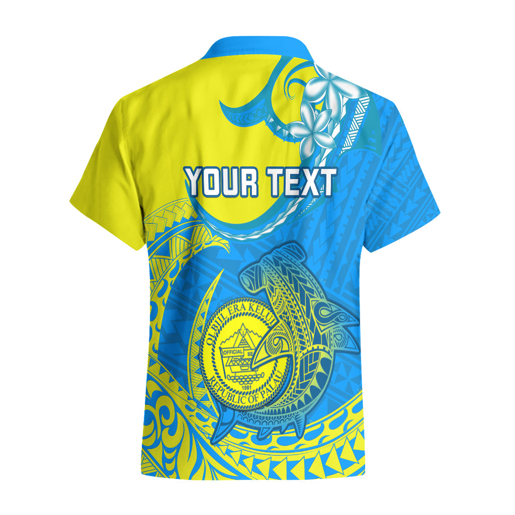 Personalised Palau Independence Day Hawaiian Shirt Happy 29th Anniversary Polynesian Hammerhead Shark LT14 - Polynesian Pride