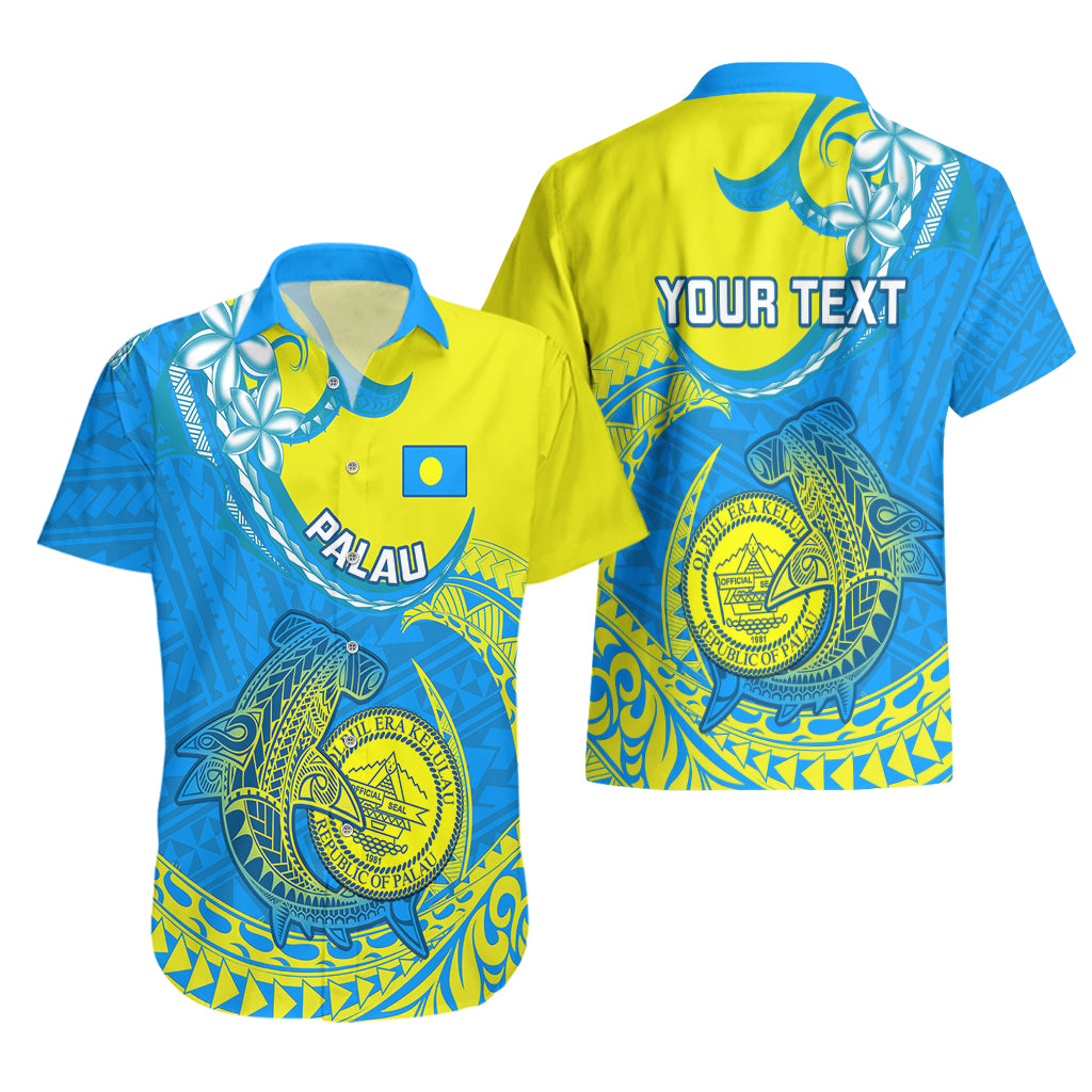 Personalised Palau Independence Day Hawaiian Shirt Happy 29th Anniversary Polynesian Hammerhead Shark LT14 - Polynesian Pride