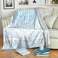 Blue New Zealand Puhoro Maori Tattoo Blanket