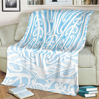 Blue New Zealand Puhoro Maori Tattoo Blanket