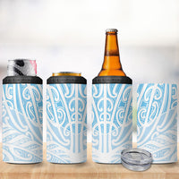 Blue New Zealand Puhoro Maori Tattoo 4 in 1 Can Cooler Tumbler
