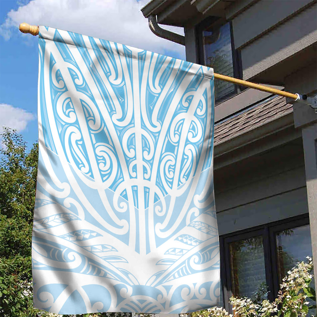 Blue New Zealand Puhoro Maori Tattoo Garden Flag