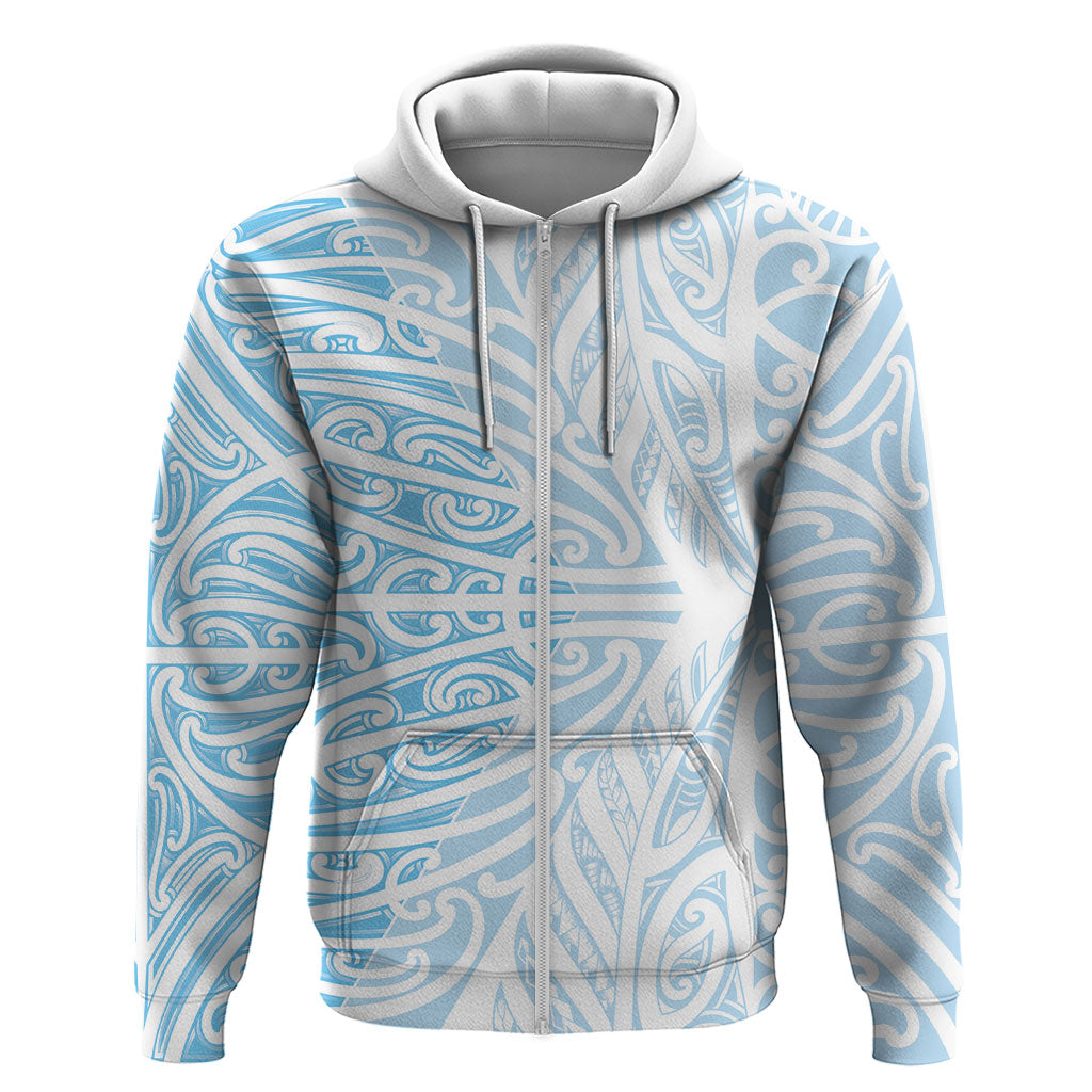 Blue New Zealand Puhoro Maori Tattoo Hoodie
