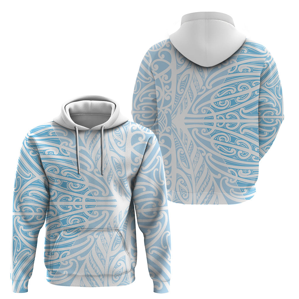 Blue New Zealand Puhoro Maori Tattoo Hoodie