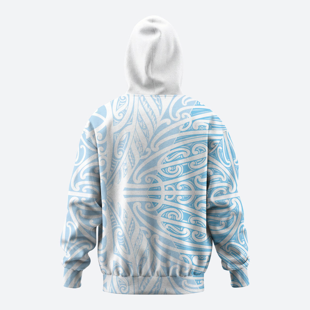 Blue New Zealand Puhoro Maori Tattoo Hoodie