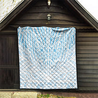 Blue New Zealand Puhoro Maori Tattoo Quilt