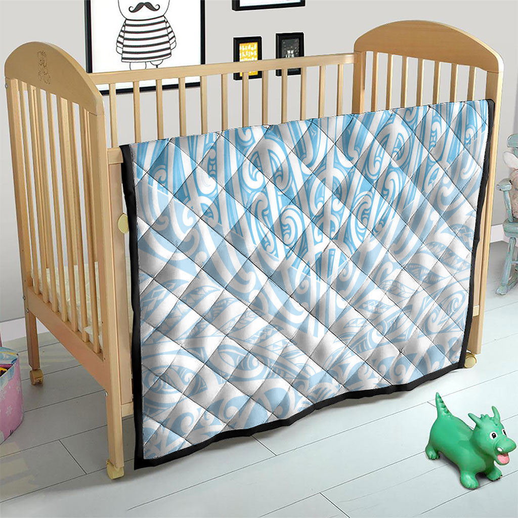 Blue New Zealand Puhoro Maori Tattoo Quilt
