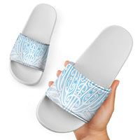 Blue New Zealand Puhoro Maori Tattoo Slide Sandals