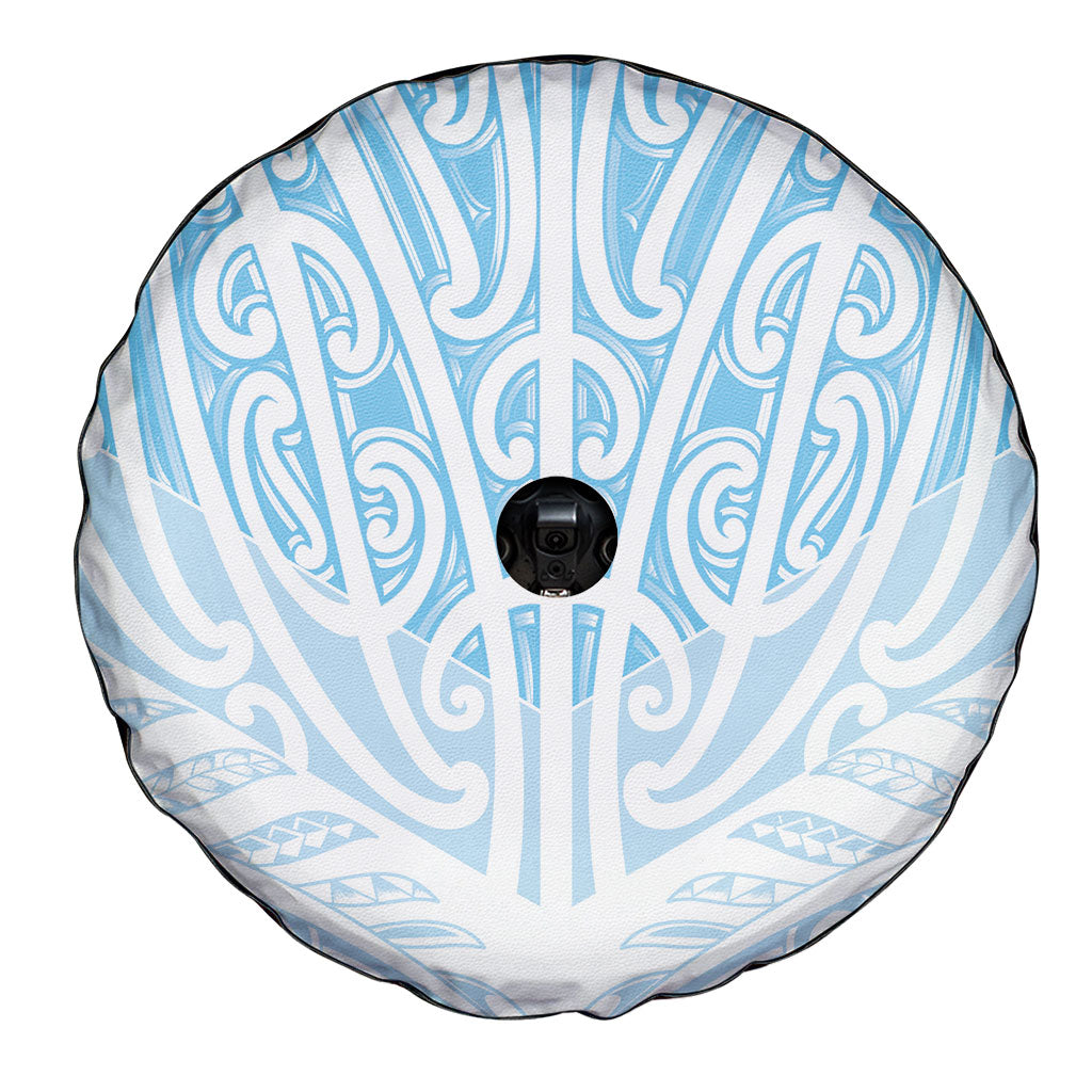 Blue New Zealand Puhoro Maori Tattoo Spare Tire Cover