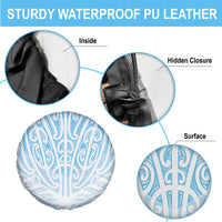 Blue New Zealand Puhoro Maori Tattoo Spare Tire Cover