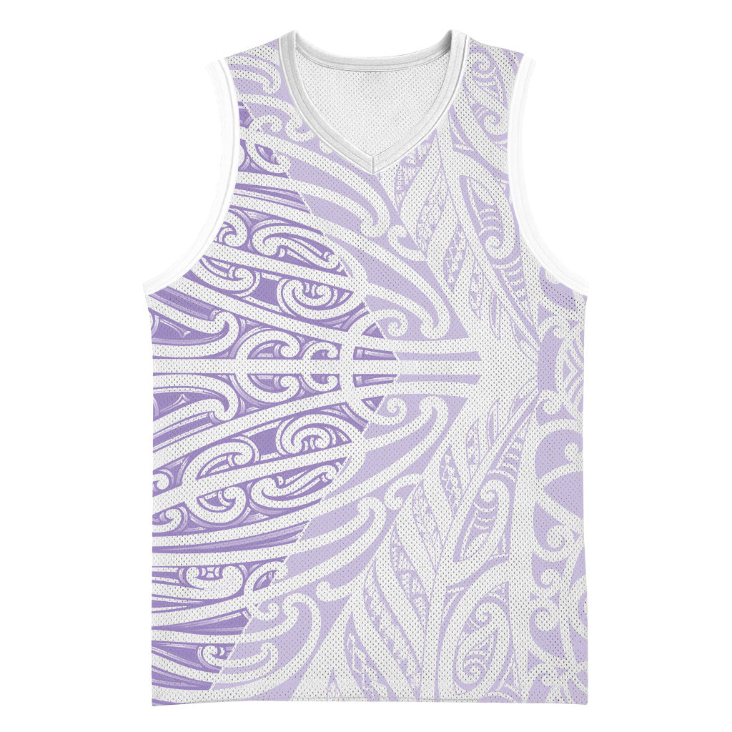 Purple New Zealand Puhoro Maori Tattoo Basketball Jersey