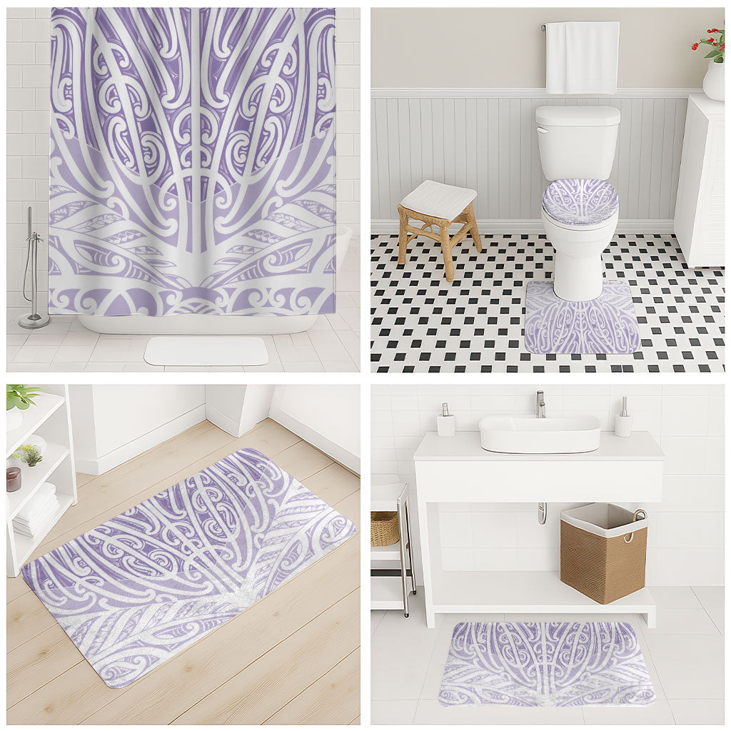 Purple New Zealand Puhoro Maori Tattoo Bathroom Set
