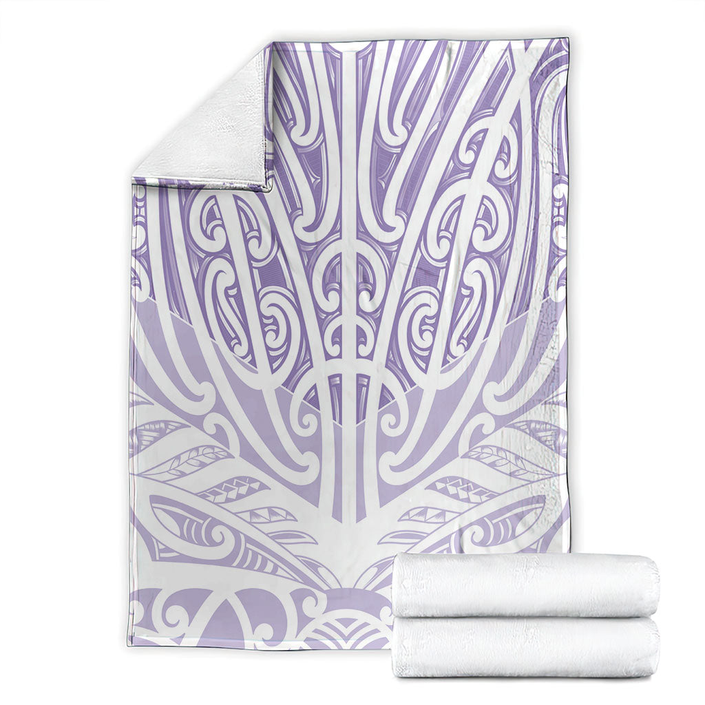 Purple New Zealand Puhoro Maori Tattoo Blanket