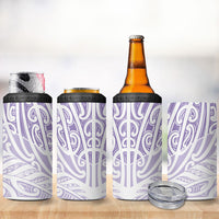 Purple New Zealand Puhoro Maori Tattoo 4 in 1 Can Cooler Tumbler