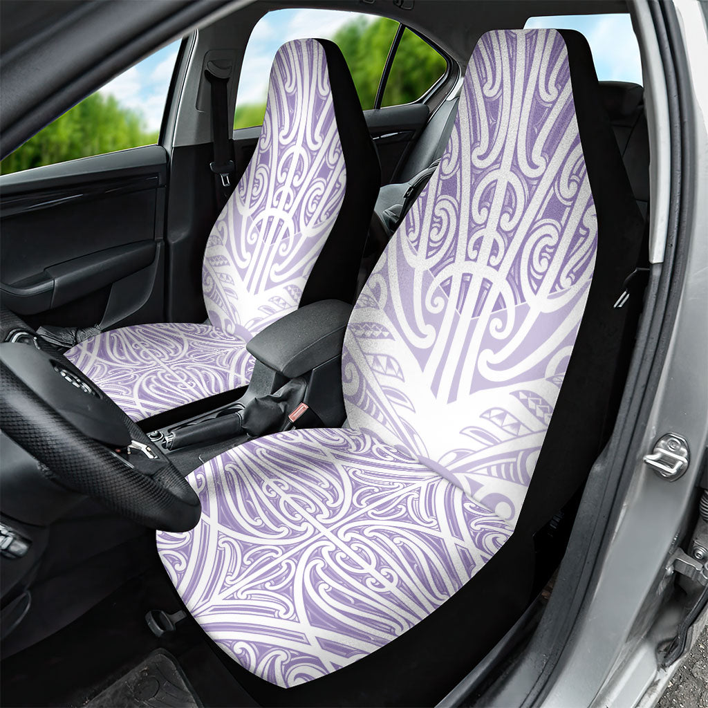 Purple New Zealand Puhoro Maori Tattoo Car Seat Cover