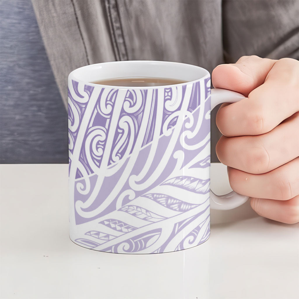 Purple New Zealand Puhoro Maori Tattoo Ceramic Mug