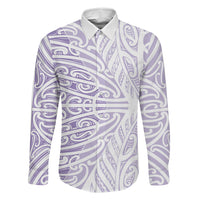 Purple New Zealand Puhoro Maori Tattoo Family Matching Puletasi and Hawaiian Shirt