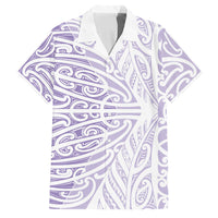 Purple New Zealand Puhoro Maori Tattoo Family Matching Summer Maxi Dress and Hawaiian Shirt