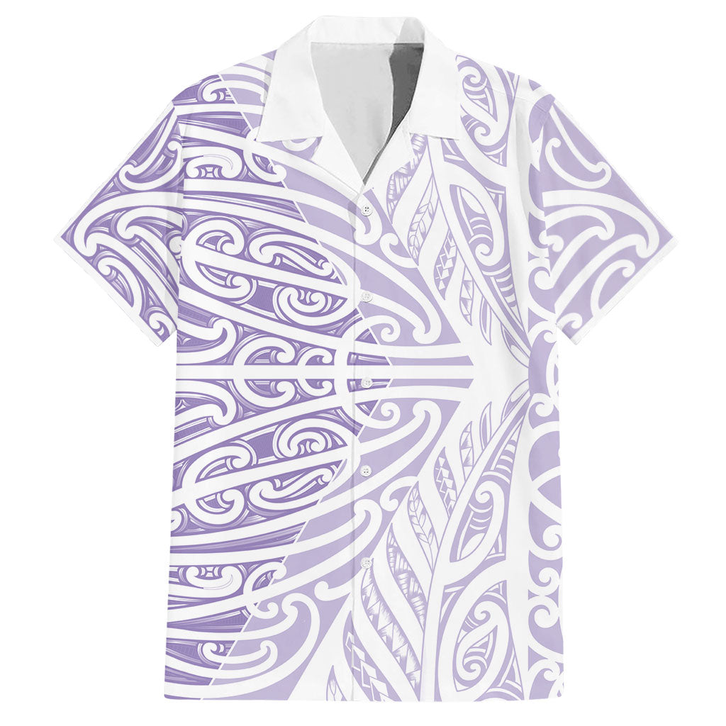 Purple New Zealand Puhoro Maori Tattoo Hawaiian Shirt