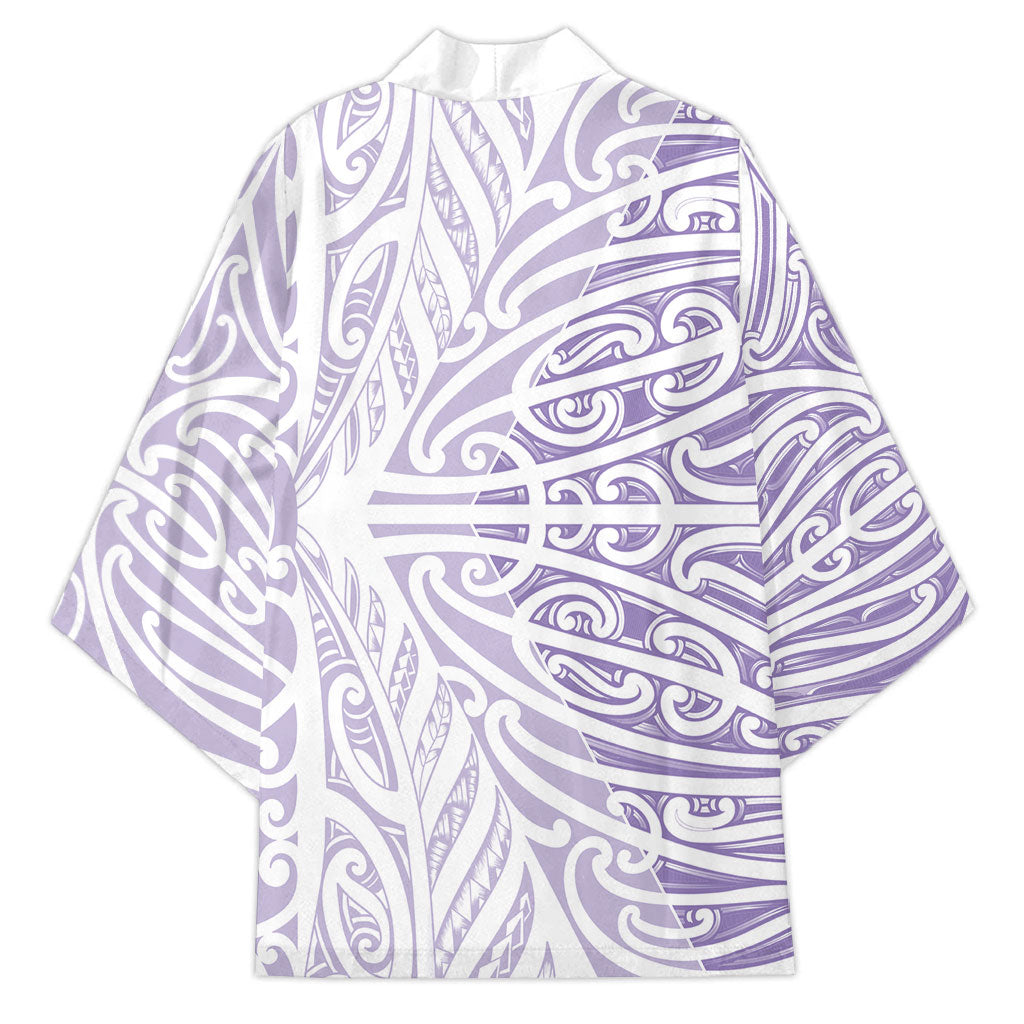 Purple New Zealand Puhoro Maori Tattoo Kimono