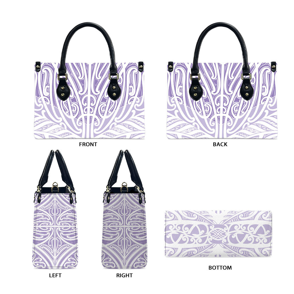 Purple New Zealand Puhoro Maori Tattoo Leather Bag