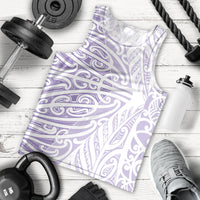 Purple New Zealand Puhoro Maori Tattoo Men Tank Top