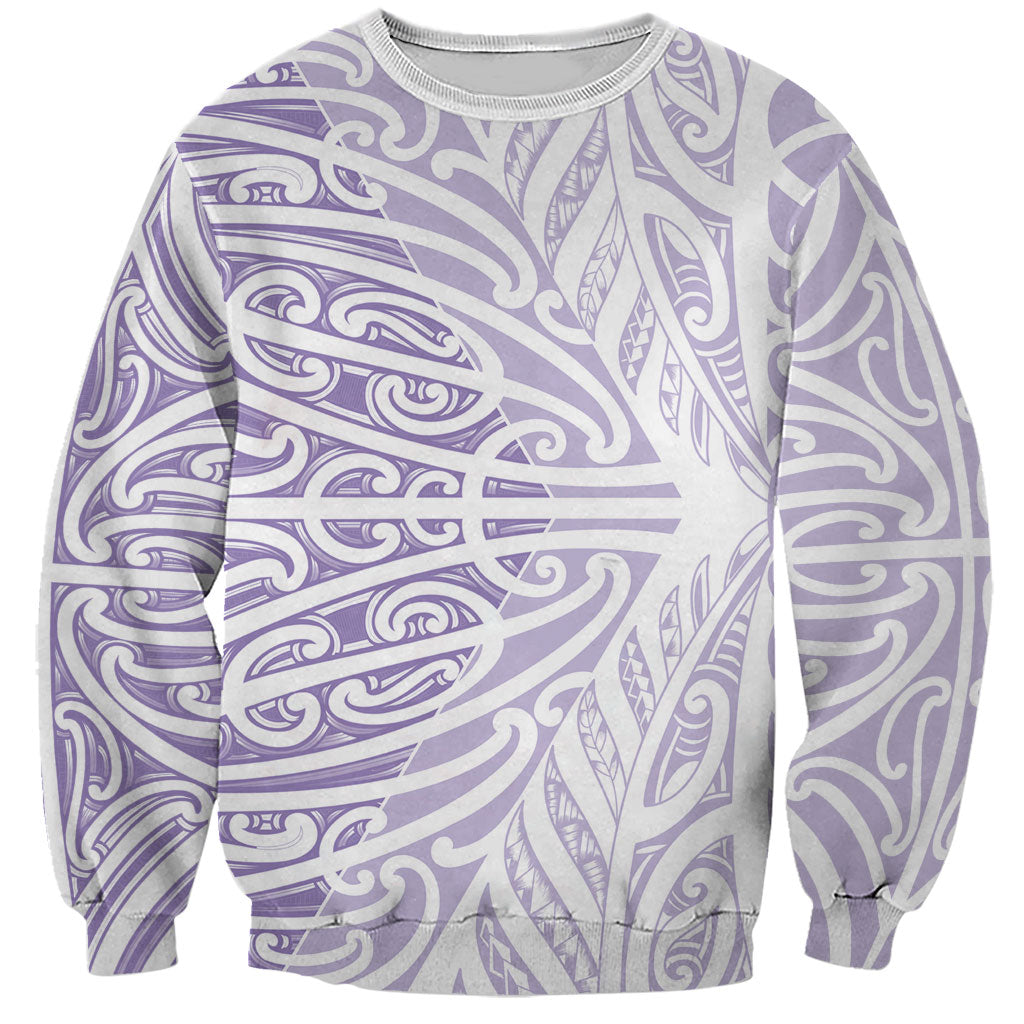 Purple New Zealand Puhoro Maori Tattoo Sweatshirt