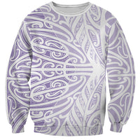 Purple New Zealand Puhoro Maori Tattoo Sweatshirt
