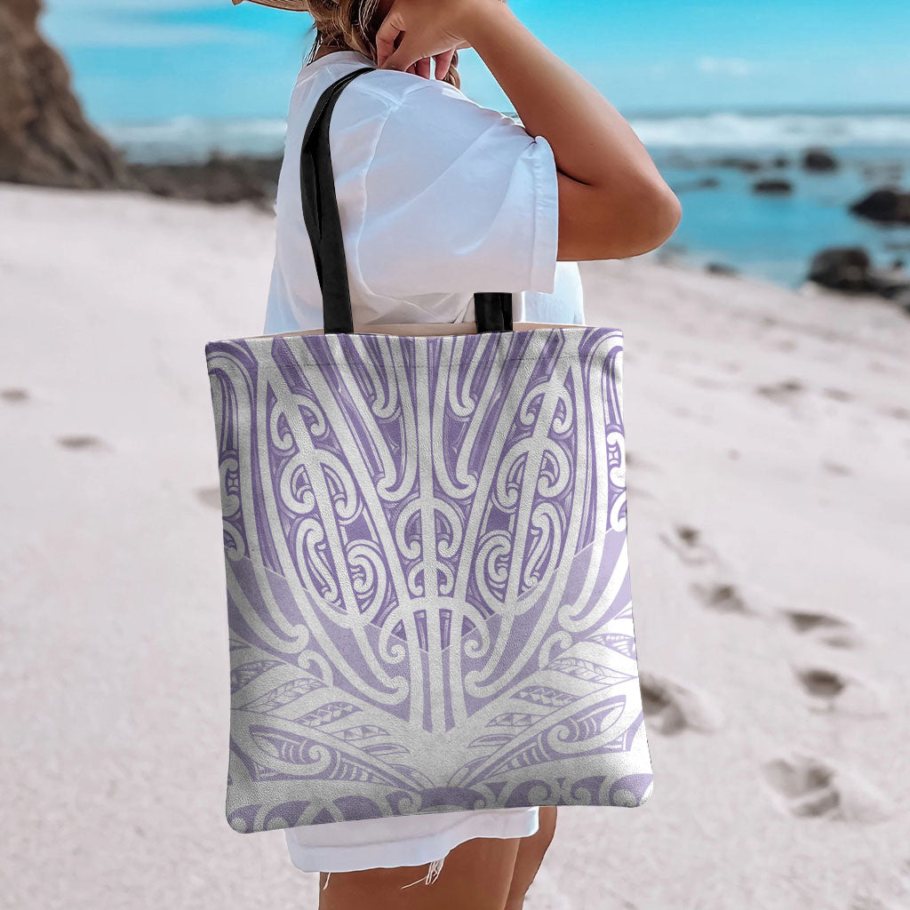 Purple New Zealand Puhoro Maori Tattoo Tote Bag