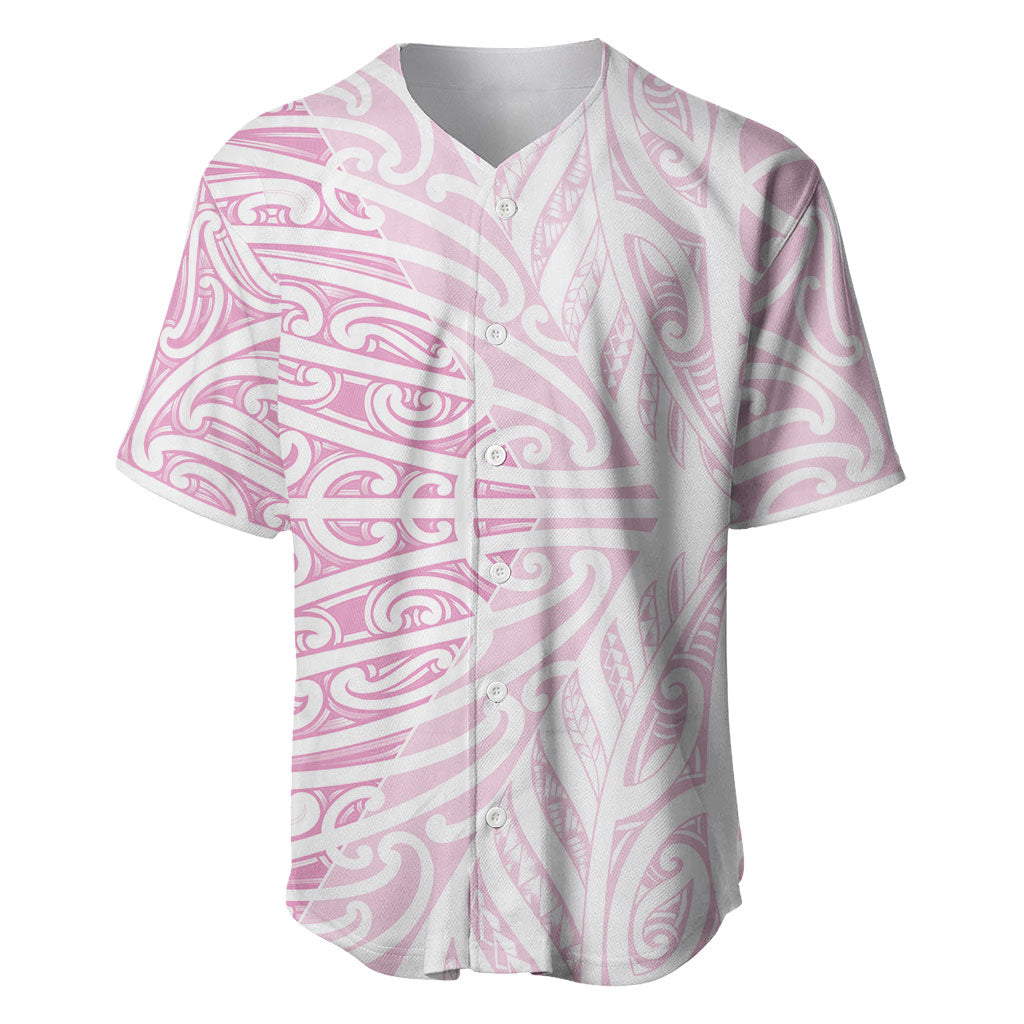 Pink New Zealand Puhoro Maori Tattoo Baseball Jersey