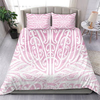 Pink New Zealand Puhoro Maori Tattoo Bedding Set