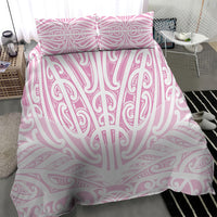 Pink New Zealand Puhoro Maori Tattoo Bedding Set