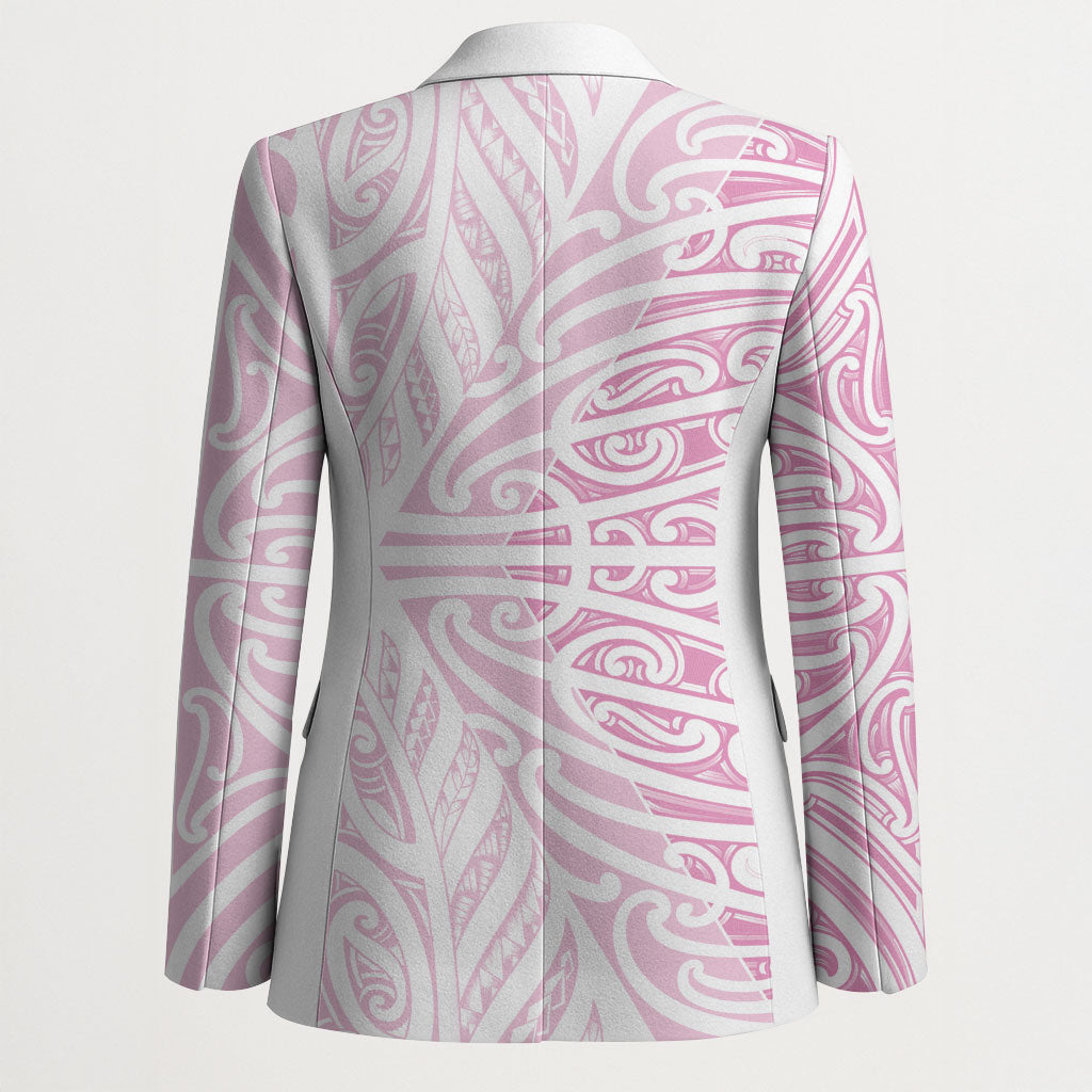 Pink New Zealand Puhoro Maori Tattoo Blazer