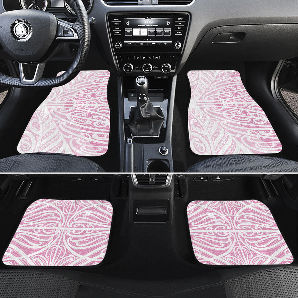 Pink New Zealand Puhoro Maori Tattoo Car Mats