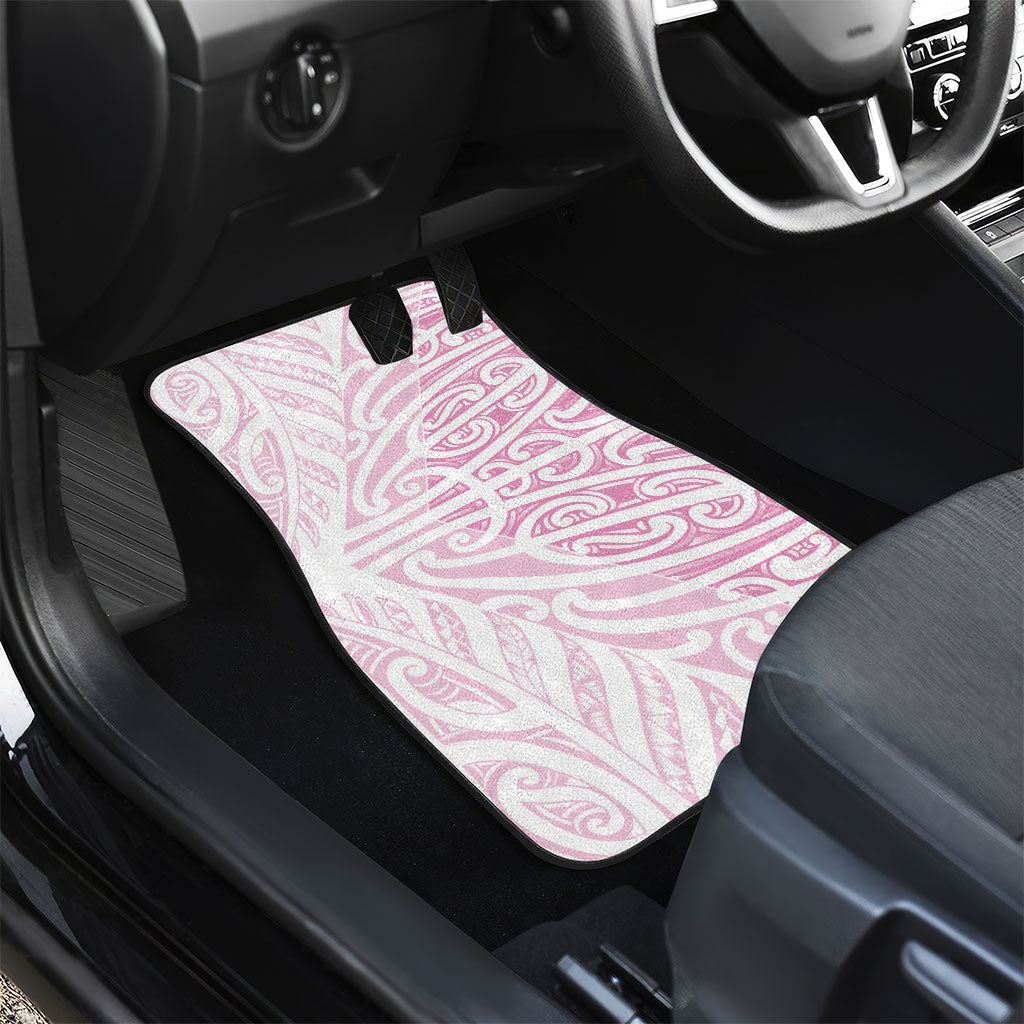 Pink New Zealand Puhoro Maori Tattoo Car Mats