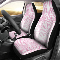 Pink New Zealand Puhoro Maori Tattoo Car Seat Cover