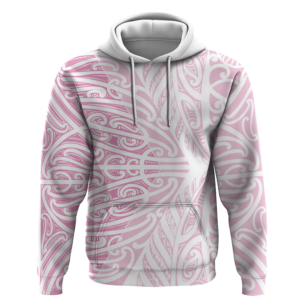 Pink New Zealand Puhoro Maori Tattoo Hoodie